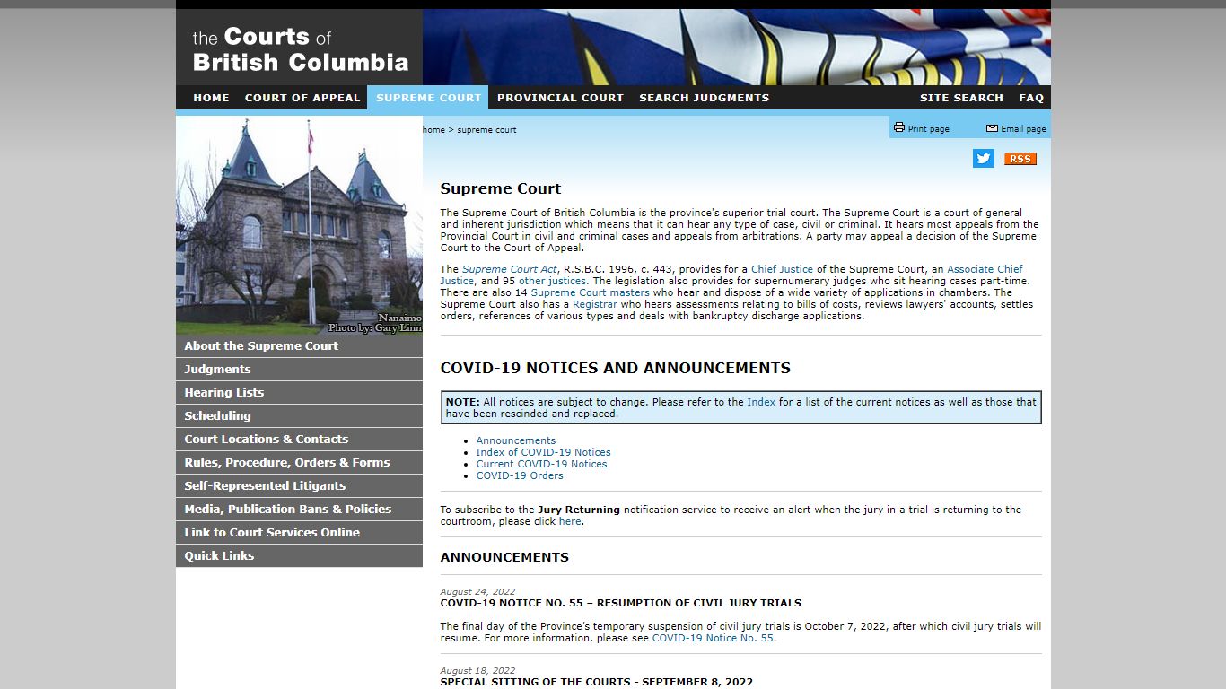 Supreme Court of British Columbia