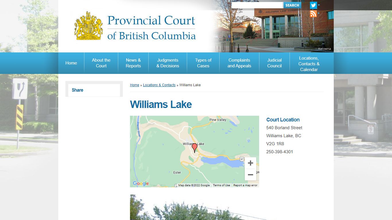 Williams Lake | Provincial Court of British Columbia